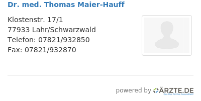 Dr med thomas maier hauff