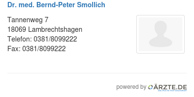 Dr med bernd peter smollich