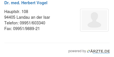 Dr med herbert vogel