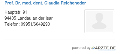 Prof dr med dent claudia reicheneder