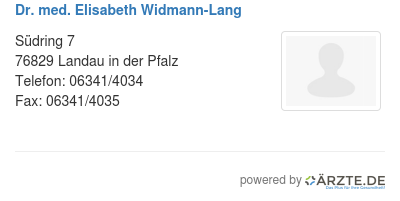 Dr med elisabeth widmann lang