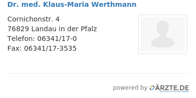 Dr med klaus maria werthmann 506892