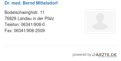 Dr med bernd mittelsdorf