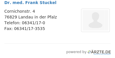 Dr med frank stuckel