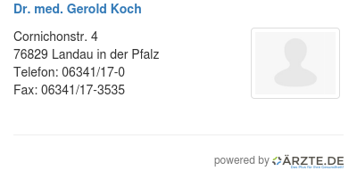 Dr med gerold koch