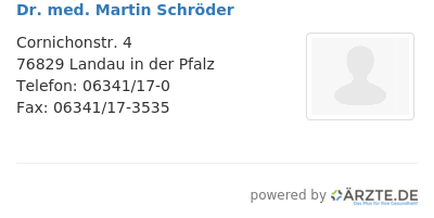 Dr med martin schroeder