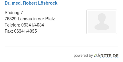 Dr med robert loesbrock