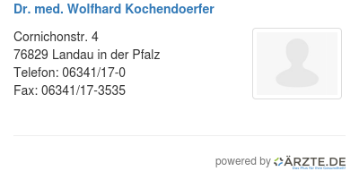 Dr med wolfhard kochendoerfer