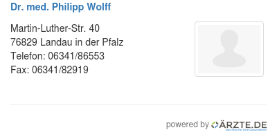 Dr med philipp wolff
