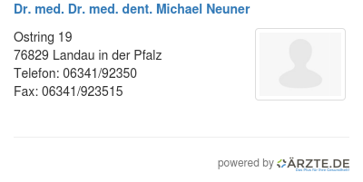 Dr med dr med dent michael neuner