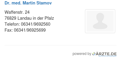 Dr med martin stamov 509880