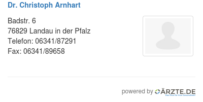 Dr christoph arnhart