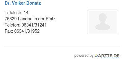 Dr volker bonatz