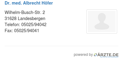 Dr med albrecht hoefer