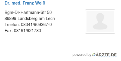 Dr med franz weiss