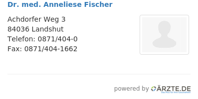 Dr med anneliese fischer