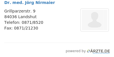 Dr med joerg nirmaier