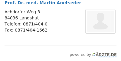 Prof dr med martin anetseder