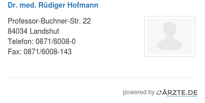 Dr med ruediger hofmann