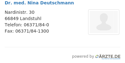 Dr med nina deutschmann