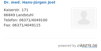 Dr med hans juergen jost