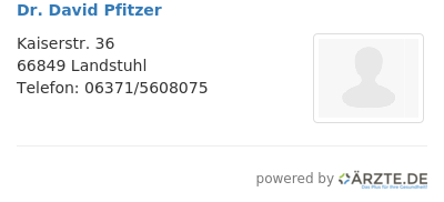 Dr david pfitzer
