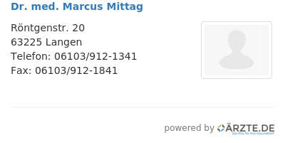 Dr med marcus mittag