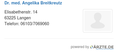 Dr med angelika breitkreutz