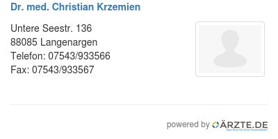 Dr med christian krzemien