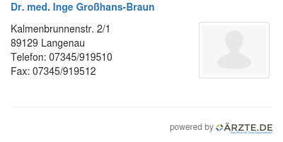 Dr med inge grosshans braun