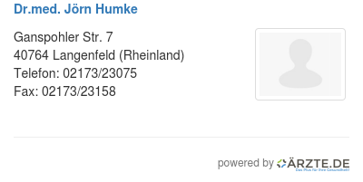 Dr med joern humke