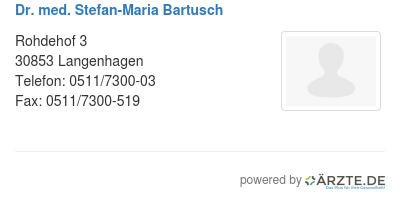 Dr med stefan maria bartusch