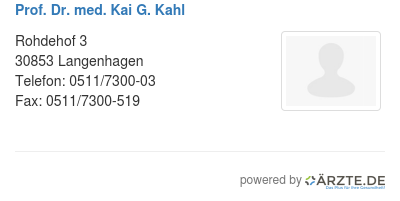 Prof dr med kai g kahl