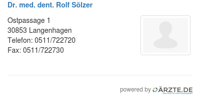 Dr med dent rolf soelzer