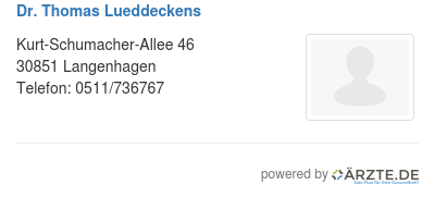 Dr thomas lueddeckens