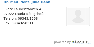 Dr med dent julia hehn