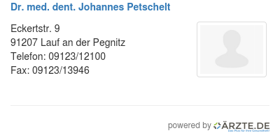 Dr med dent johannes petschelt