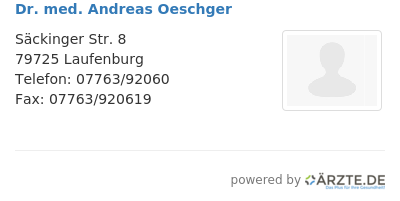 Dr med andreas oeschger