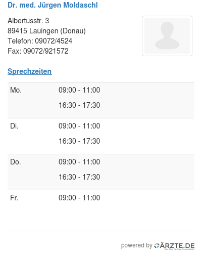 Dr med juergen moldaschl