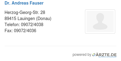 Dr andreas fauser