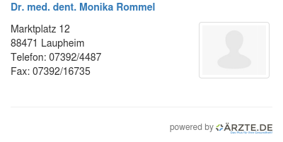 Dr med dent monika rommel