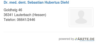 Dr med dent sebastian hubertus diehl