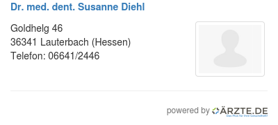 Dr med dent susanne diehl