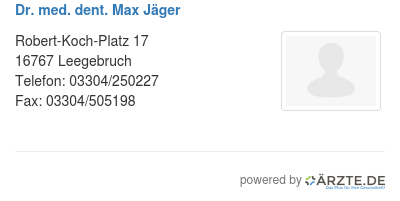 Dr med dent max jaeger