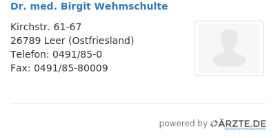 Dr med birgit wehmschulte
