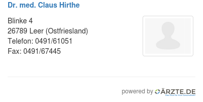 Dr med claus hirthe 562940
