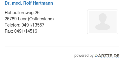 Dr med rolf hartmann