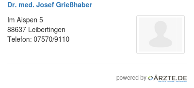 Dr med josef griesshaber