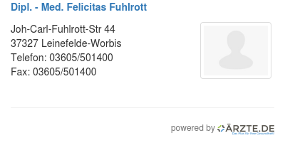 Dipl med felicitas fuhlrott