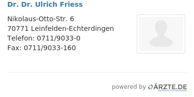 Dr dr ulrich friess